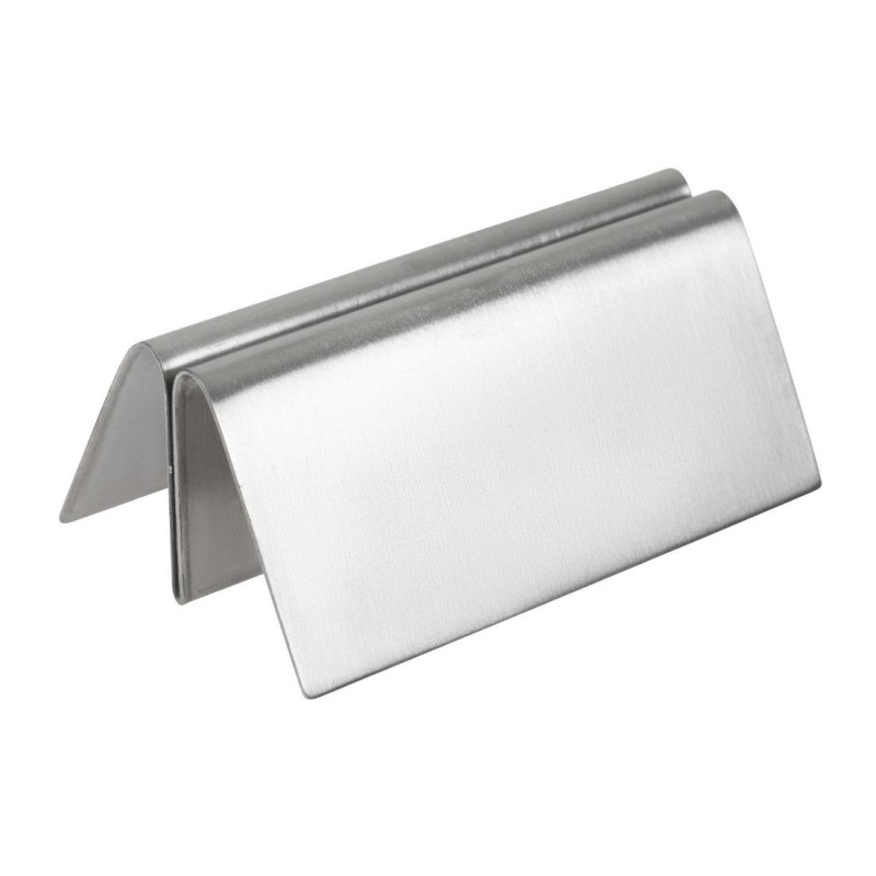 Triangular Stainless Steel Menu Holder - Olympia - Fourniresto