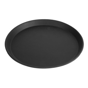 Round Non-Slip Fiberglass Camtread Service Tray Black Ø 280mm - Cambro - Fourniresto