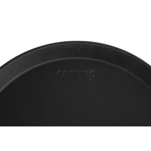 Servierplatte Rund aus rutschfestem Fiberglas Camtread Schwarz Ø 280mm - Cambro - Fourniresto