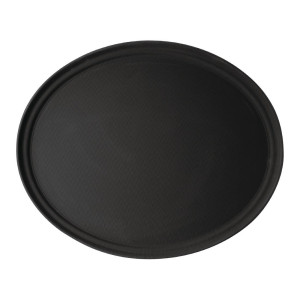 Plateau de Service Ovale Fibre de Verre Antidérapant Camtread Noir  - Cambro - Fourniresto