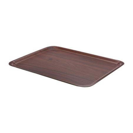 Rectangular Laminated Mykonos Walnut Service Tray 460mm - Cambro - Fourniresto