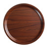 Round Laminate Mykonos Walnut Tray Ø 380 mm - Cambro - Fourniresto