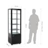 Refrigerated Display Cabinet with Curved Doors - Black 235 L - Polar - Fourniresto