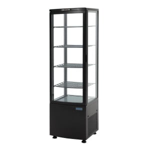 Refrigerated Display Cabinet with Curved Doors - Black 235 L - Polar - Fourniresto