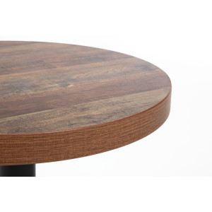 Tafelblad Rond met Verouderd Houten Effect - 600mm - Bolero