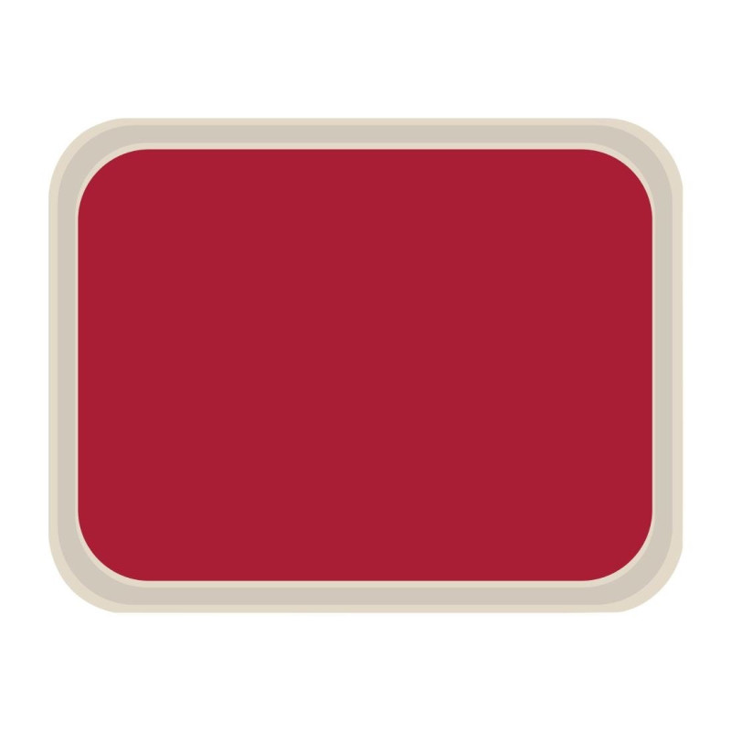 Standaard polyester serveerblad 470x360mm rood - Roltex - Fourniresto