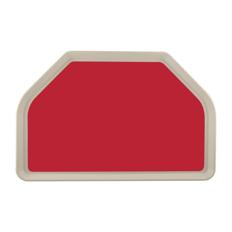 Tray in Trapezoid Polyester GN 500x325mm Red - Roltex - Fourniresto