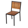 Stoelen van staal en acacia - Set van 4 - Bolero - Fourniresto