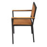 Stalen en Acacia Stoelen - Set van 4 - Bolero - Fourniresto