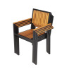 Stalen en Acacia Stoelen - Set van 4 - Bolero - Fourniresto
