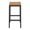 Steel and Acacia Bar Stools - Set of 2 - Bolero - Fourniresto