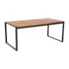 Rectangular Industrial Table Steel and Acacia 180 cm - Bolero - Fourniresto