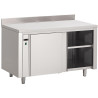 Edelstahl-Wärmeschrank mit Rückwand - L 2000 x T 700mm - Gastro M