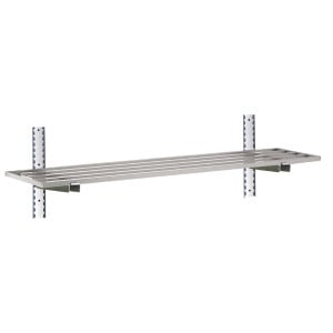 Wandplank met gaatjes van roestvrij staal - L1400 x D 400mm - Gastro M - Fourniresto