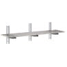 Wandregal aus Edelstahl mit Aussparungen - L 1800 x 400mm - Gastro M