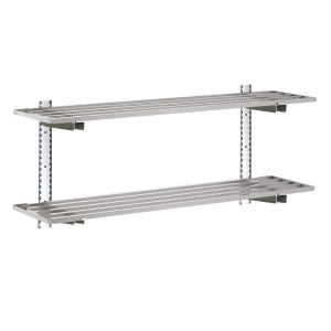 Geperforeerde Wandplank van Roestvrij Staal - L 1800 x 400mm - Gastro M