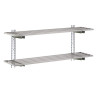 Geperforeerde Wandplank van Roestvrij Staal - L 1800 x 400mm - Gastro M