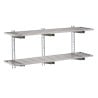 Wandregal aus Edelstahl mit Aussparungen - L 1800 x 400mm - Gastro M