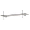 Wandregal aus Edelstahl mit Aussparungen - L 1800 x 400mm - Gastro M