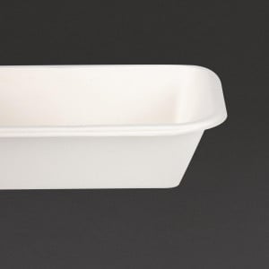 Composteerbare bagasse bakjes - L 215 mm - Set van 50 - Fiesta Green