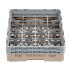 Casier À Verres 16 Compartiments Camrack Beige- L 500 x P 500mm - Cambro