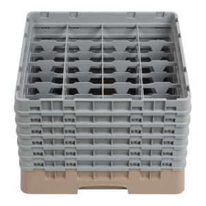 Gläserkorb 16 Fächer Camrack Beige-L 500 x T 500mm - Cambro