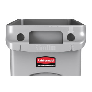 Grauer Slim Jim-Behälter - 87L - Rubbermaid