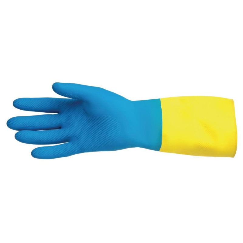 Gants Étanches Protection Chimique Légère Bleus et Jaunes Mapa 405 - Taille L - Mapa