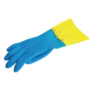 Waterproof Light Chemical Protection Blue and Yellow Gloves Mapa 405 - Size L - Mapa