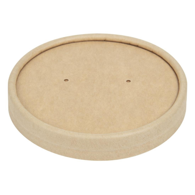 Deckel für mikrowellengeeignete, recycelbare Kraft-Suppenschalen 225ml und 350ml - Packung mit 500 - Colpac