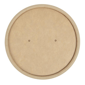 Deckel für mikrowellengeeignete, recycelbare Kraft-Suppenschalen 225ml und 350ml - Packung mit 500 - Colpac