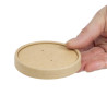 Deckel für mikrowellengeeignete, recycelbare Kraft-Suppenschalen 225ml und 350ml - Packung mit 500 - Colpac