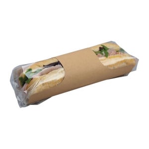 Zakjes Baguette Kraft Recycleerbaar met klemclip - Set van 500 - Colpac