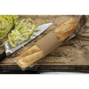 Zakjes Baguette Kraft Recycleerbaar met klemclip - Set van 500 - Colpac