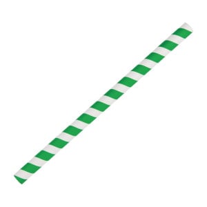 Rietjes voor smoothies van papier - Groen - L 210mm - Set van 250 - Fiesta Green