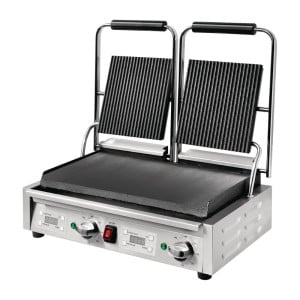 Double Contact Grill Grooved/Smooth-230V - Buffalo