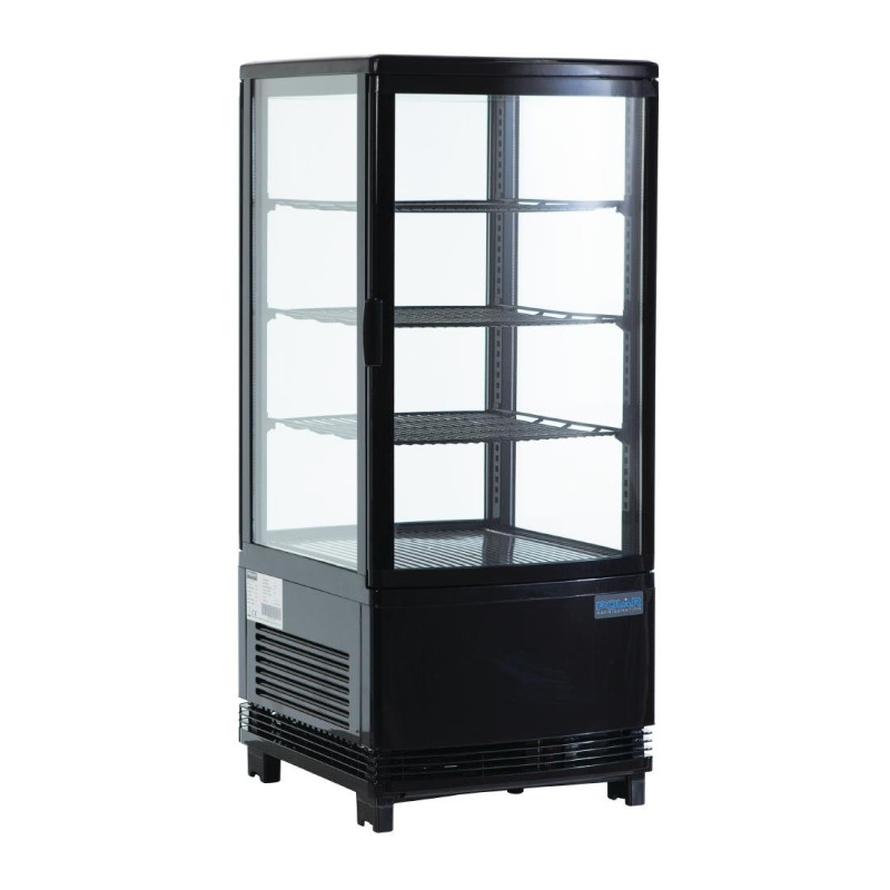 Kühlschrank mit schwarzer Frontscheibe Serie C - 68 L - Polar - Fourniresto