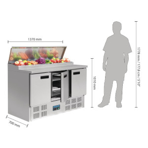 Kühlvorbereitungstheke für Pizzen und Salate Serie G - 390L Polar - Fourniresto