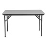 Rechthoekige opvouwbare grijze tafel van ABS - 1220 mm - Bolero - Fourniresto