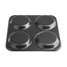 Non-stick Tray with 4 Round Molds - W 235 x D 235mm - Vogue