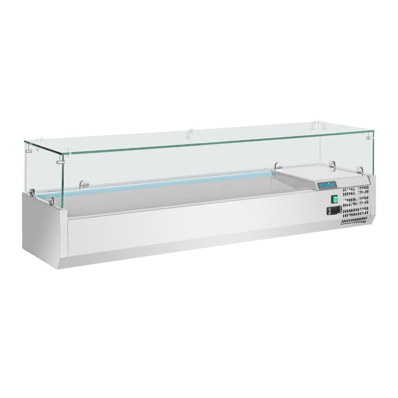 Gekoelde vitrine met 5x GN 1/3 en 1x GN 1/2 -serie G - Polar - Fourniresto