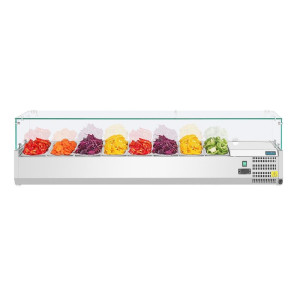 Gekoelde vitrine voor ingrediënten - 8 GN 1/3 bakken - Polar - Fourniresto