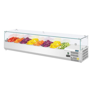 Gekoelde vitrine voor ingrediënten - 8 GN 1/3 bakken - Polar - Fourniresto