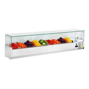 Gekoelde vitrine met ingrediënten - 9 GN 1/3 bakken - Polar - Fourniresto