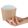 Medium compostable kraft French fry sleeves - Pack of 1000 - Colpac - Fourniresto