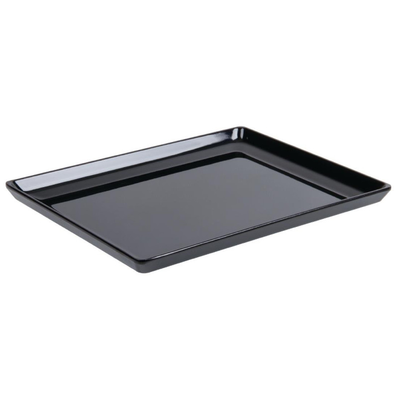 Melamine GN1/1 Float Black Tray - APS - Fourniresto