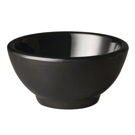 Bol Rond En Melamine Zwart - Ø90Mm - APS - Fourniresto