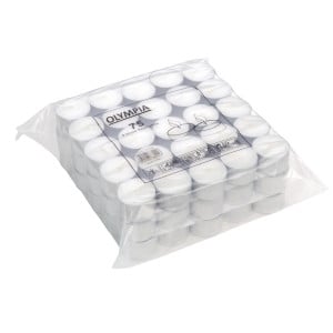 Teelichter 8 Stunden Ø 40 mm - Packung mit 75 - Olympia