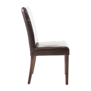 Chaises En Simili Cuir Marron Foncé - Bolero - Fourniresto