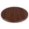 Plateau de Table Rond Marron Foncé - 600 mmm - Bolero